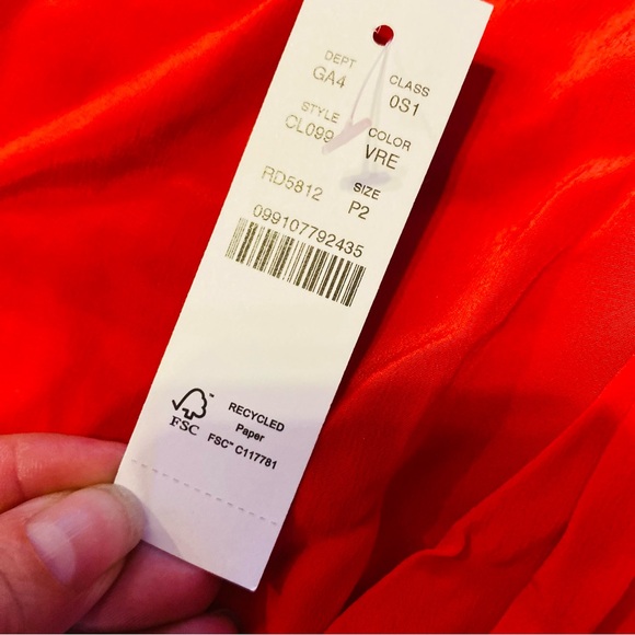 NWT J. Crew Smocked-trim Midi Dress Crepe de Chine Vintage Red - Picture 11 of 14